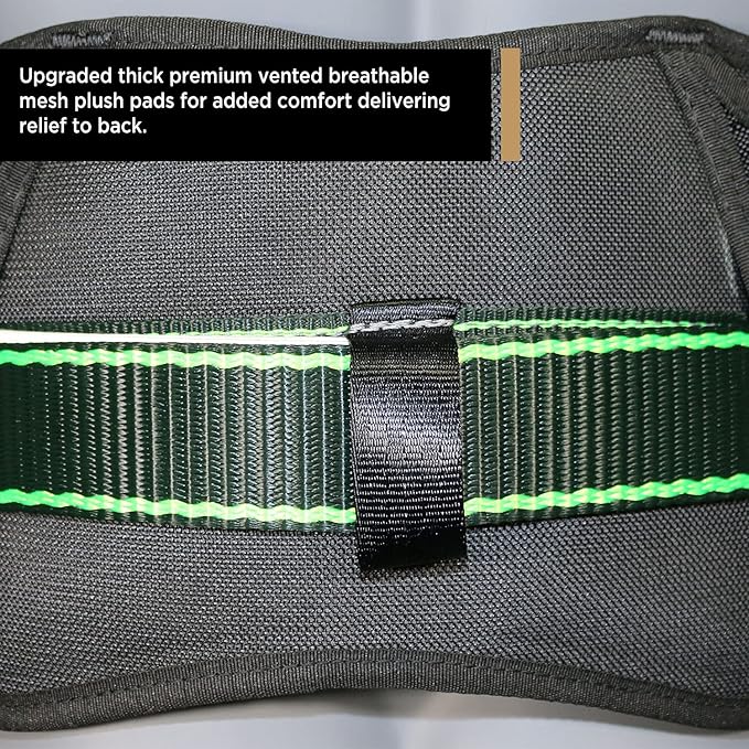 AFP Heavy-Duty 2 D-Ring Waist Body Belt w/Tongue Buckle Premium Stitching (OSHA/ANSI PPE)