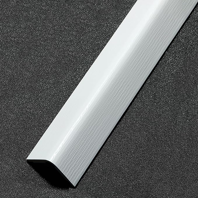 Wall Corner Protector White Wood Grain - 4 PCS, 3 ft x 1 in - Self Adhesive Corner Guards for Walls, Cabinet Doors, Edge Protector Trim; Easy to Install Wall Corner Guard (90cm x 2.5cm)