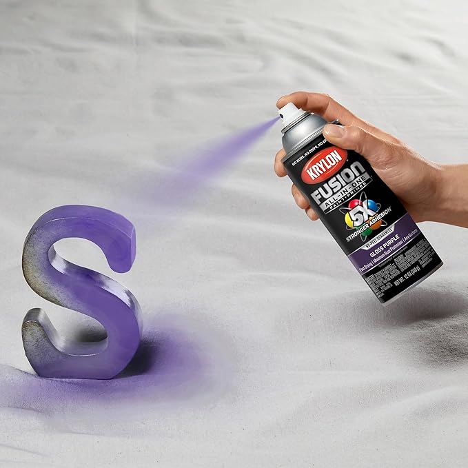 Krylon Fusion All-In-One Adhesive Spray Paint for Indoor/Outdoor Use, 12 oz, Purple