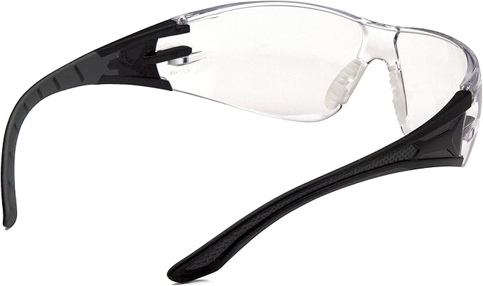 Pyramex Endeavor Plus Safety Glass Black/Gray Frame With Foam Padding Clear H2MAX Anti-fog Lens