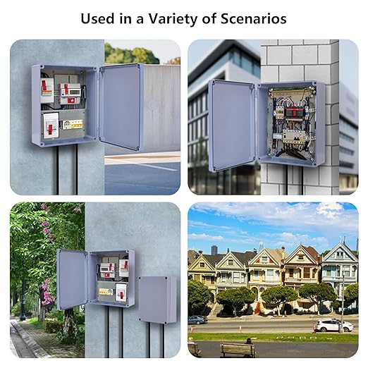 12" x 10" x 4" ABS Plastic Dustproof Waterproof Box IP65 Junction Boxes Project Junction Conduit Box Enclosure Use for Outdoor and Indoor
