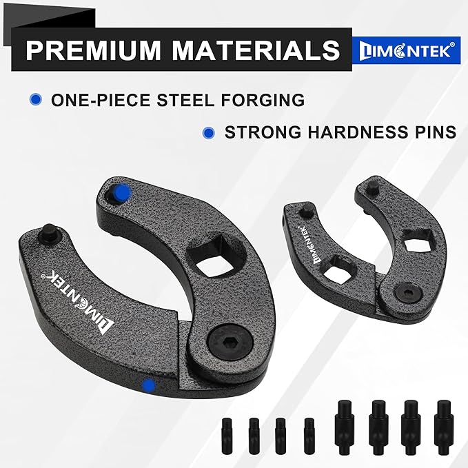 Gland Nut Wrench, Hydraulic Cylinder Spanner Wrench Adjustable of 2 with Pins & Allen Wrenches for Farm & Construction Equipment
