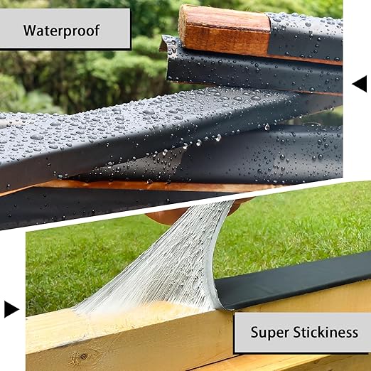 Joist Tape for Decking 2''×50', Waterproof Butyl Deck Joist Tapes, Weather-Resistant Flashing Tape for Wood Decks Beams Roof, 10 Packs