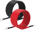 6 AWG Battery Cable 6AWG Gauge Battery Inverter Cables for Automotive Solar Marine Boat RV Car Motorcycle (6 AWG, 7FT, 5/16")