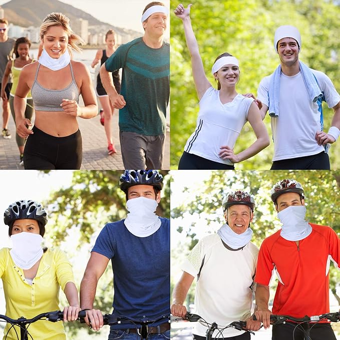 Geyoga Neck Gaiter Bandana Face Mask Summer UV Protection Cooling Breathable Face Mask Neck Scarf Balaclava for Men Women