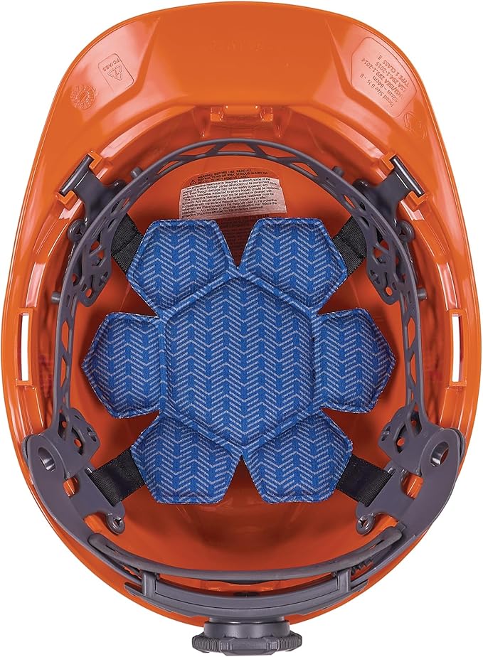 Ergodyne Chill-Its 6612 Moisture Wicking Hard Hat Top Pad, Padded Cooling Microfiber, Fits Most Suspension Systems (3-Pack)