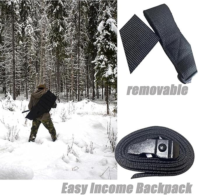 Hunting Safety Harness Tree Strap, Fall Protection Tree Stand Harness Strap, Nylon Belt with Adjustable Metal Buckle for Easy Use
