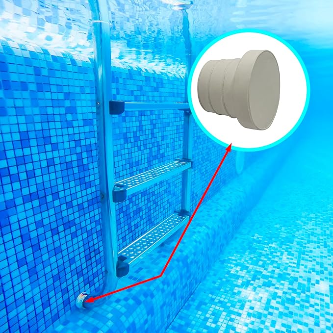 Poolzilla 2-Pack Ladder Rubber Bumper, Pool Ladder Bumper to Protect Pool Liner, Made with Durable Rubber