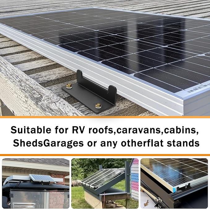 16 PCS Solar Panel Mounting Z Brackets,Lightweight Aluminum Solar Panel Mounting Brackets for RVs, Trailers, Boats, Vans, Campers