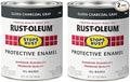 Rust-Oleum 7784502-2PK Stops Rust Brush On Paint, Quart, Gloss Charcoal Gray, (Pack of 2)