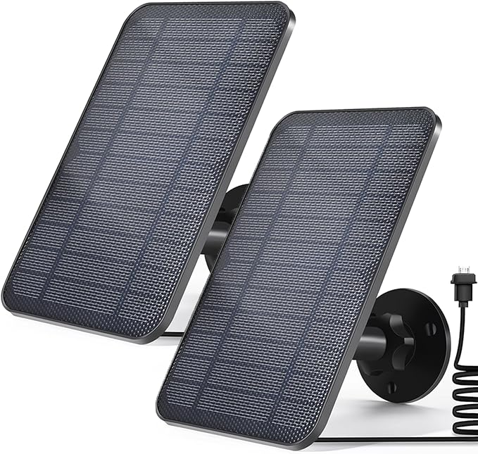 Solar Panel for Blink Camera, Solar Panel Compatible with Blink Outdoor 3rd Gen XT XT2 Camera, IP65 Waterproof, 13.12ft Cable, Wall Mount, 2 Pack