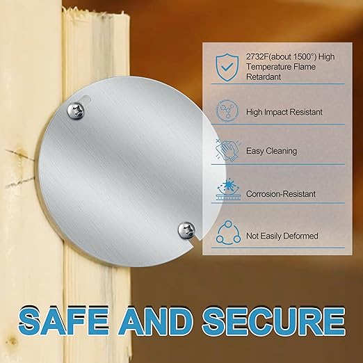 10pack 4 Inch Round Cover Plate Fits Standard Flat 4-Inch Round Electrical Box for Wall or Ceiling Junction Box Cover