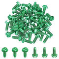 PATIKIL 10-32 x 1/2 Inch Self Tapping Ground Screws, 50 Pack Green Grounding Hex Flanged Head for Electrical Junction Boxes, Metal Outlet and Switch Boxes