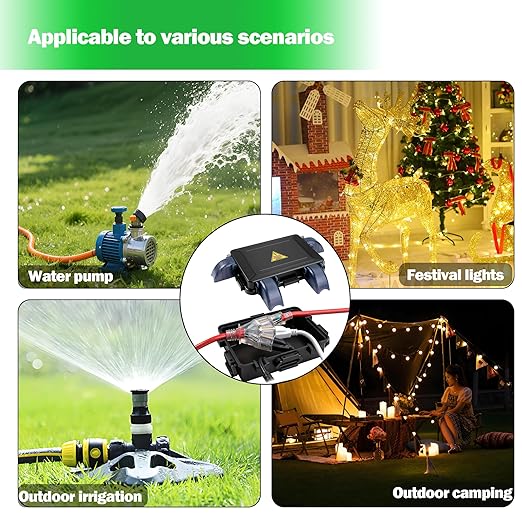 Small Outdoor Electrical Box (inner7.3 * 5.1 * 1.6) with Clear Waterproof Shield,Waterproof Extension Cord Cover,Weatherproof Connection Box with 4 Cable Entry for Plug,Connector (1PCS,Black)