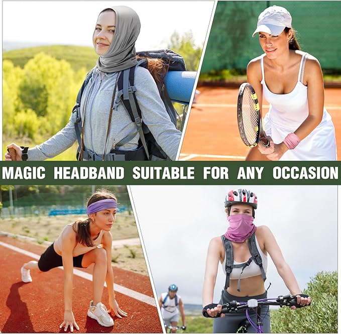 40 Pcs Neck Gaiter Bulk Summer Face Mask UV Protection Face Cover Scarf Balaclava Bandana for Men Women Sports Running