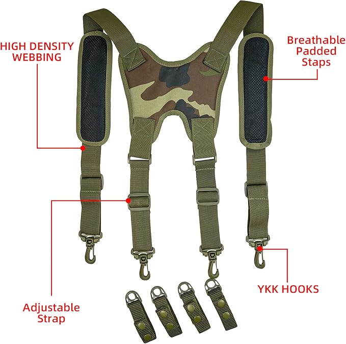 MELOTOUGH Tactical Suspenders For Duty Belt Police Suspenders 1.5 inch Police Suspenders for Law Enforcement Duty Belt