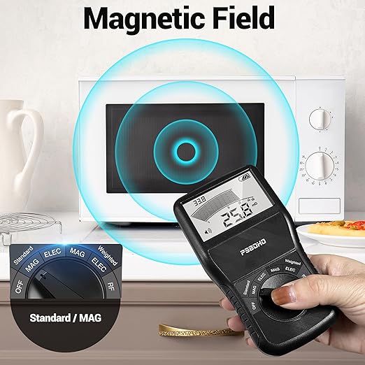EMF Meter, 3-in-1 Multi-Field Electromagnetic Radiation Detector for EF RF MF, EMF Detector Meter, for Home & Office EMF Measurement Devices, Ghost Detectors, EMF Detector Tester