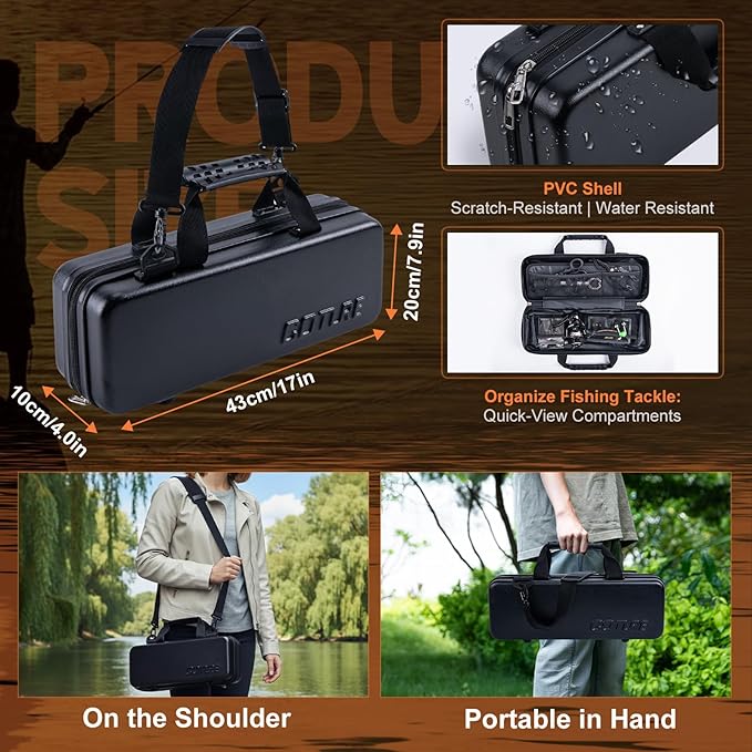 Goture Spinning Fishing Rod & Reel Combo with Carrier Bag,6.6-9FT,Spin Reels, Lures Kit, Pliers, Braided Line, Fish Gripper, Carbon Fiber Freshwater Fishing Rod Full Kit for Starter