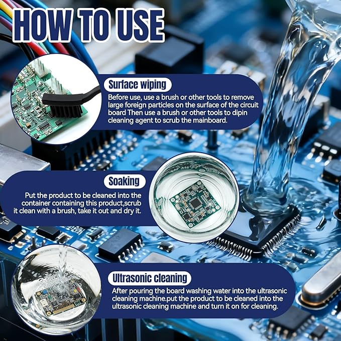 250 ML Electronic Contact Cleaner, Electrical Cleaner with 2 Cleaning Brushs, No Damaging, Suitable for Cleaning Circuit Boards Appliance Control Boards Switches & Connectors, Clear