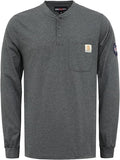 BOCOMAL FR Shirts Flame Resistant Shirt 5.5oz 100% Cotton Light Weight CAT2 Fire Retardant Henley Shirts