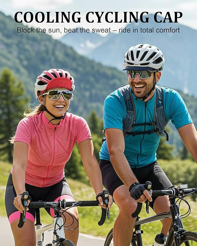 GADIEMKENSD Cooling Cycling Cap, Skull Cap Helmet Liner with Flip Brim, Sun Protection Running Under Helmet for Men Women