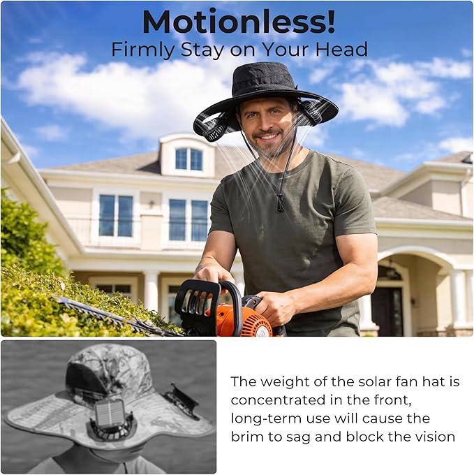 AMACOOL Bucket Hat Fan Pro, Gifts for Father Dad Husband, Fishing Essentials for Men Women, Camping Hiking Beach Gardening
