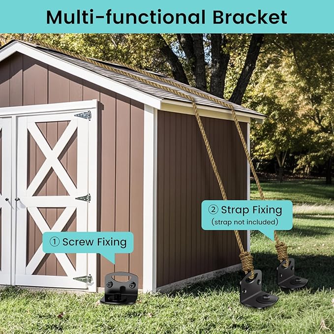 25" Ground Anchors Screw in, Mobile Home Anchors with Upgraded Wider Spiral Blades, Earth Anchors Swing Set Anchors High Wind Heavy Duty for Shed, Trampoline, Carports(Set of 2)