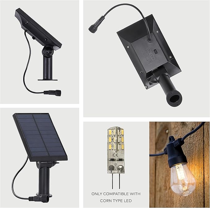 Brightech Ambience Pro Replacement Solar Panel - Compatible ONLY with Brightech 2W Solar-Powered Outdoor String Lights - Commercial Grade - 1 Solar Panel