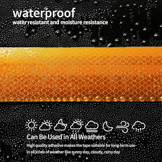 Reflective Tape, High Visibility Waterproof Reflective Tape for Trailers - 2 Inch x 32.8 Feet - Enhance Safety with Yellow Reflector Tape