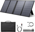 Portable Solar Panel, 60W Foldable Solar Panel Charger for Portable Generator Power Station, Comes with Adjustable Kickstands, DC 18V Output, USB 3.0 and Type-C Ports for Camping Traveling Van RV Trip