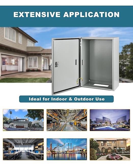 Waterproof Electrical Enclosure 24 x 16 x 10'', Outdoor Electrical Box Weatherproof, Electrical Junction Box with Reinforced Lock