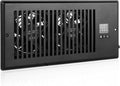 10 Inch Register Booster Fan with Thermostat, High Velocity Ventilation Fans with 10 Gear Wind Speed Switch and High Precision Thermal Probe, Black