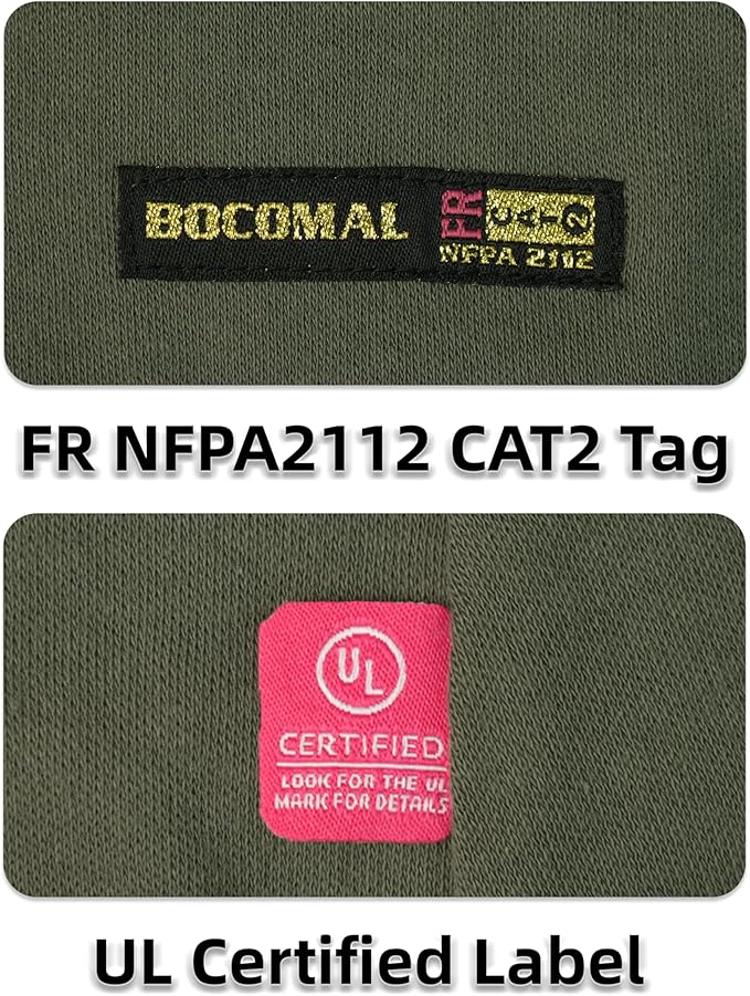BOCOMAL FR Flame Resistant Balaclava Face Mask Arc Rated NFPA2112 CAT2 Helmet Liner Covering Hood for Welding