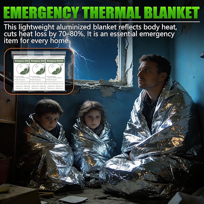 Emergency Radio Hand Crank Solar, 10000mAh/37000mWh Emergency Weather Radio, Hand Crank Solar Radios with NOAA/AM/FM, Thermal Blanket, Survival Bracelet, for Home & Outdoor