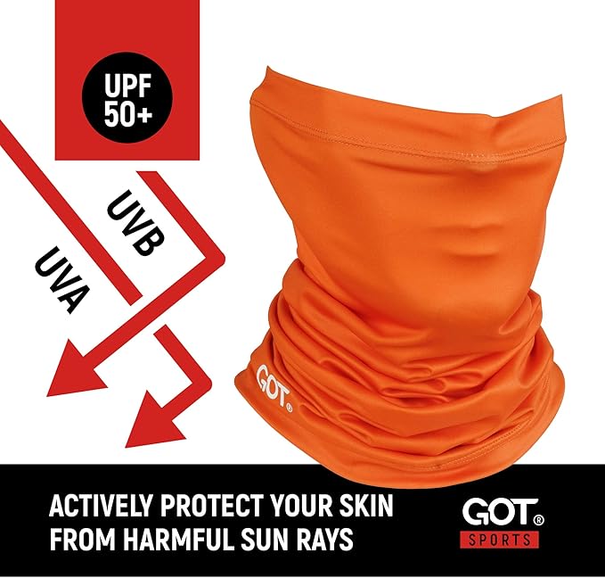 GOT Sports UPF 50+ Fishing Neck Gaiter - UV Face Mask Sun Protection for Men & Women - Camo SPF Face Cover Gator