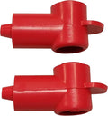 (Red) 1/4" Stud Terminal Cover - Electrical Battery Connection Insulator (2 Pack)