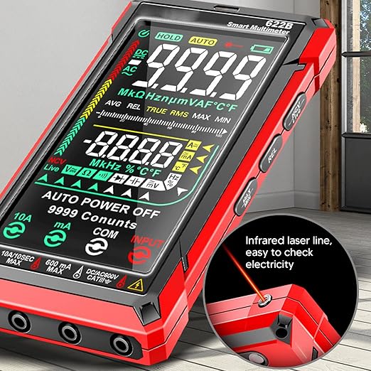 Digital Multimeter Kit Smart Touch Large Screen Rechargeable Digital Tester Fully Automatic Non Burning Ohm Amp Volt Meter