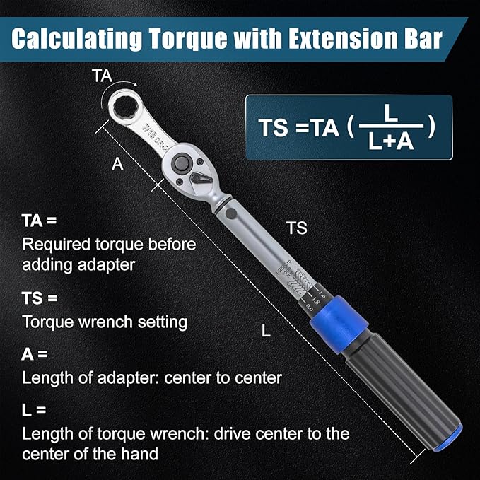 Torque Adapter Set SAE 12PCS, Includes 5/16", 3/8", 7/16", 1/2", 9/16", 5/8", 11/16", 3/4", 13/16", 7/8", 3/8" Torque Wrench Adapter, 12 Point Torque Extender Adapter with 1/2" + 1/4" Drive Converters