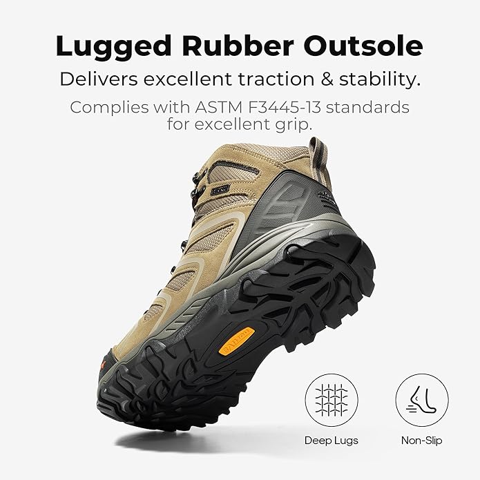 NORTIV 8 Waterproof Work Boots for Men Steel Toe Safety Construction Boots ARMADILLO-STL