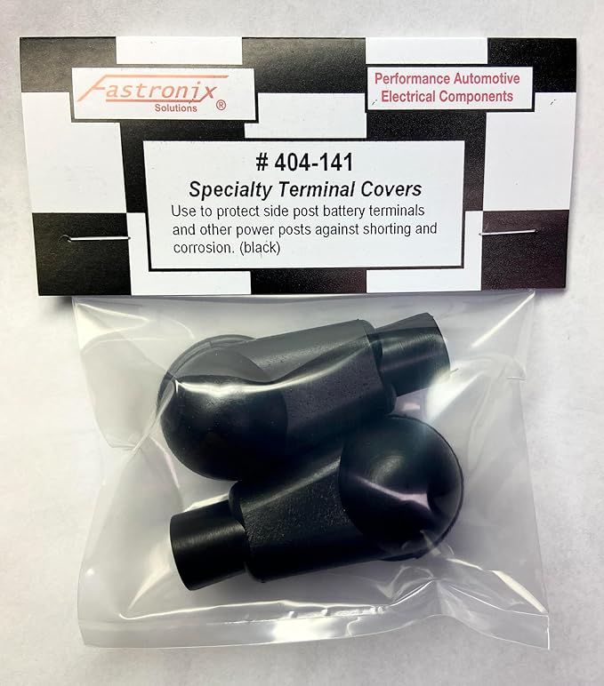 Fastronix Side Post Battery Terminal Cover Set USA Made (Black)