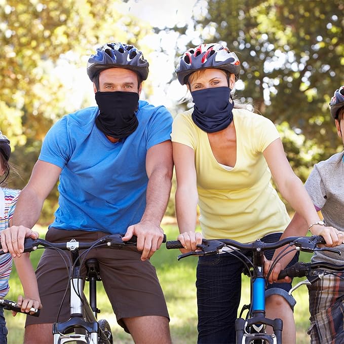 Geyoga Neck Gaiter Bandana Face Mask Summer UV Protection Cooling Breathable Face Mask Neck Scarf Balaclava for Men Women