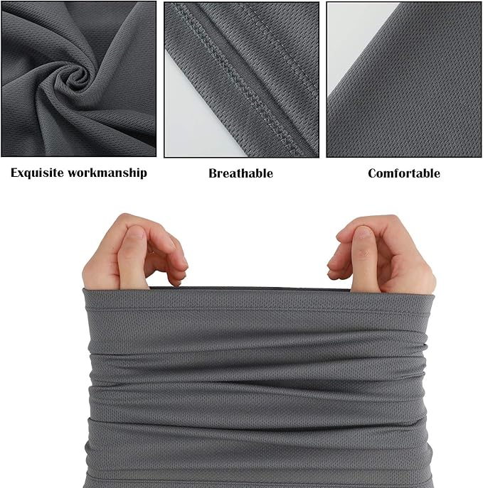 Geyoga Neck Gaiter Bandana Face Mask Summer UV Protection Cooling Breathable Face Mask Neck Scarf Balaclava for Men Women