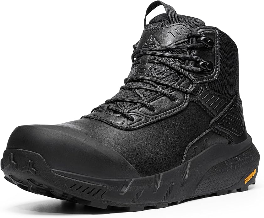 NORTIV 8 Composite Toe Boots for Men – Waterproof Lightweight Non-Slip ASTM F2412-24 & ASTM F2913-24 Safety Work Boots for Warehouse & Construction VaporGuard-Nano