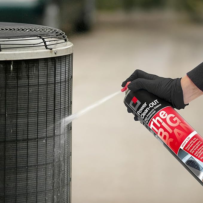 ERRECOM Power Clean – OUT | A/C Coil Cleaner specific for Condensers | High-Pressure Aerosol Can for Heavy-Duty Dirt | No Rinse Alkaline Formula for Effortless Cleaning | 25 fl oz (750 mL)