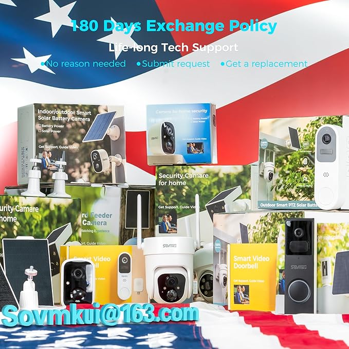 5V Solar Panel for Seucrity Cameres, For Bird Feeder Trail Cam, Ring Tapo Eufy Vicohome Eseecloud, Native USB-C, Micro-USB & DC 3.5mm*1.35mm 9.8 Ft Cable 23% Energy Conversion 180 Days Exchange Policy