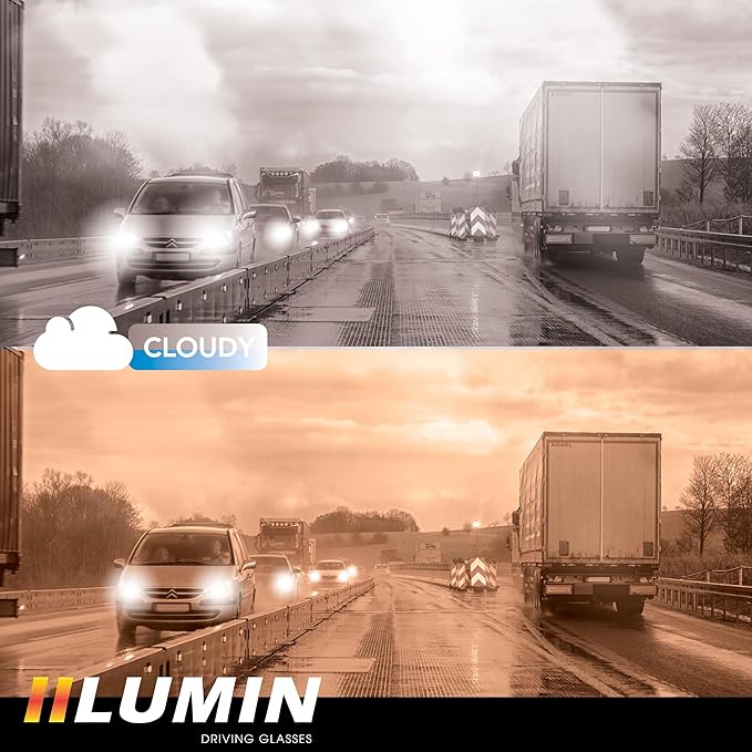 Illumin Night Driving Glasses VECTOR - All-Weather Glasses for Improved Road Safety, Advanced High Optical Quality Anti Glare Lenses