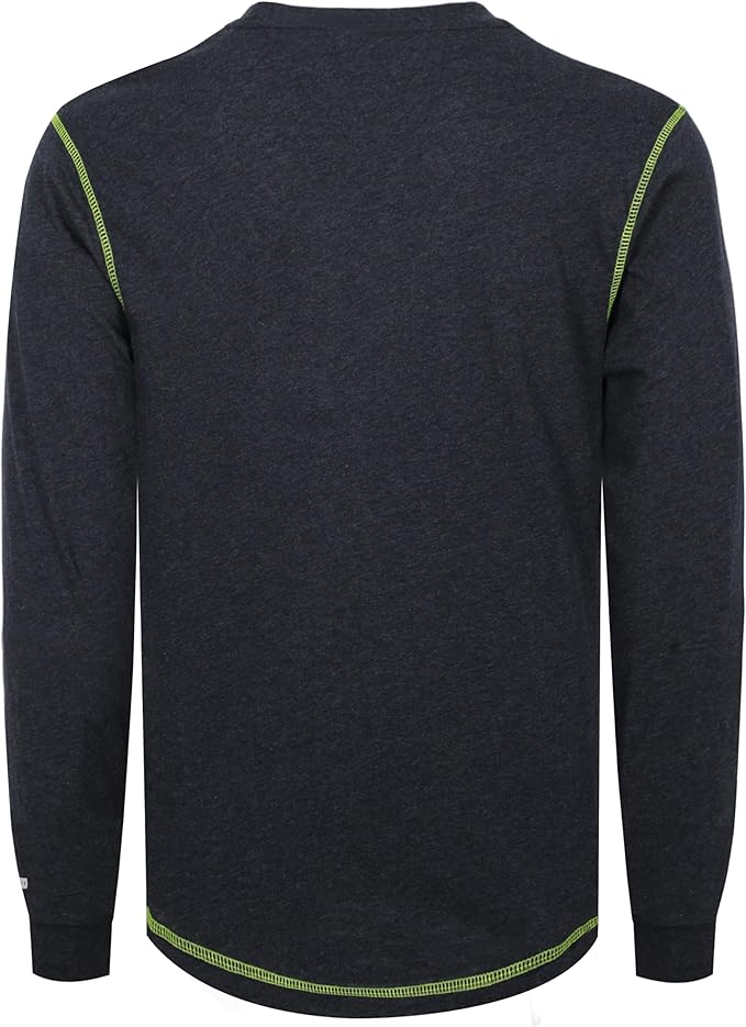 TICOMELA FR Shirts for Men 4oz Lightweight Flame Resistant Crewneck T-Shirts 100% Cotton Fire Retardant Henley Shirts