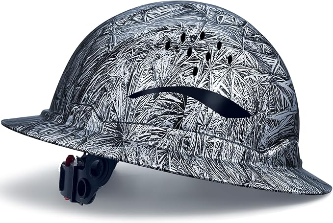 Full Brim Industrial Safety Helmet ANSI/ISEA Z89.1 Type I Class C Certified Hard Hats 6-Point Suspension Lightweight Vented for Construction, Logging, Outdoor Work RGS-B6