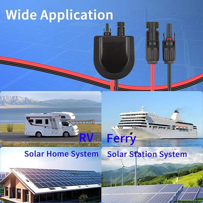 Solar Cable Entry Gland with 10Ft 10AWG Solar Extension Cable,Through RV Roof Solar Entry Housing mc4 for Waterproof Solar Junction Box on Rv,Boat,Camper,Van