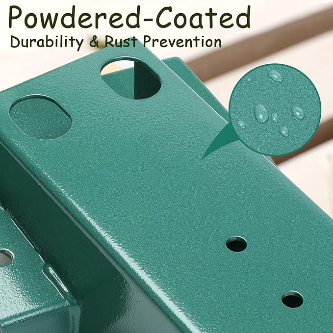 Mofeez Outdoor 4x4 Compound Angle Brackets for Deer Stand Hunting Blinds Shooting Shack (Green, Set of 4)